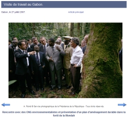 Diaporama de la visite de travail de Nicolas Sarkozy au Gabon