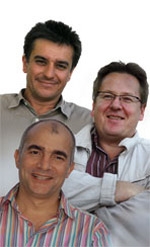 Rémi Roux (en haut à gauche sur la photo) - Stéphane Comar (en bas à gauche) - Christophe Eberhart (au centre à droite)