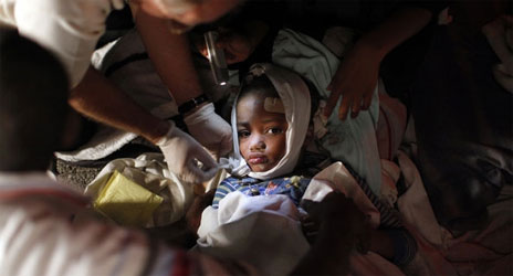 Cet enfant a été blessé lors du séisme qui a frappé Haïti. © Eduardo Munoz / Reuters