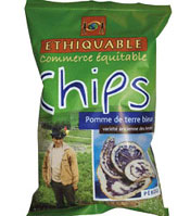 Les chips de couleur d'Ethiquable l'un des 3 nouveaux produits certifiés Ecocert