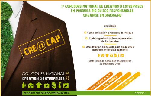 Cré@cap, le concours national pour la création d’entreprise de fabrication de produits bio ou éco-responsables
