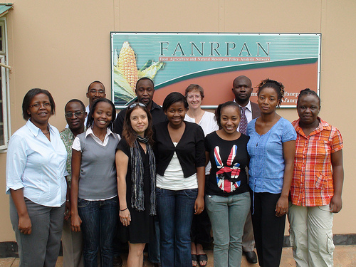 Danielle Nierenberg with the staff of FANRPAN in Pretoria, South Africa (Photo Credit: Bernard Pollack)