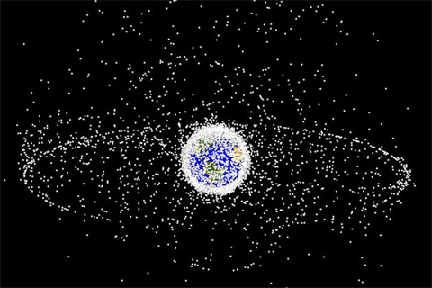 La Nasa a pu cartographier les déchets spatiaux en orbite autour de la Terre. © NASA
