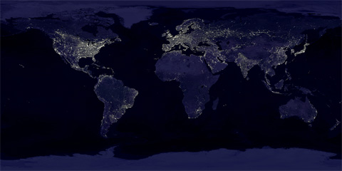 Terre la Nuit © NASA