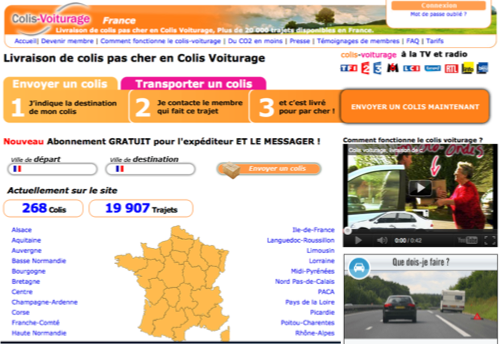 Colis-voiturage.fr : service gratuit et écolo pour expédier et transporter des colis entre particuliers