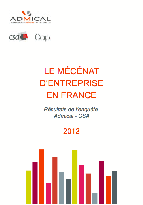 Le Mécénat d’entreprise en France - 2012 - Résultat d'une Enquête Admical-CSA