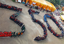 Des étudiants en Inde participent au mouvement 350.org