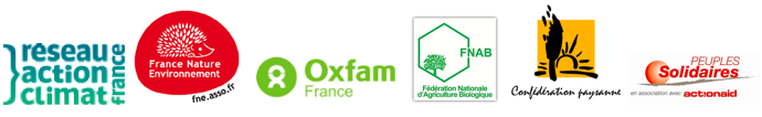 Réseau action climat de France - France Nature Environnement - Oxfam France - Fédération Nationale d'Agriculture Biologique - Confédération Paysanne - Peuples Solidaires
