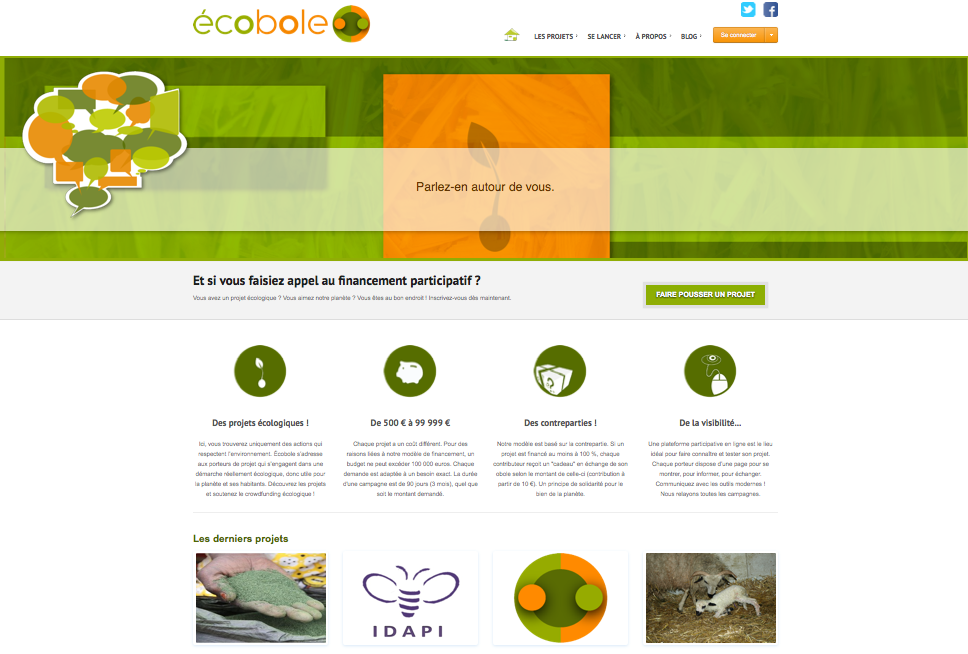 ecobole.fr : 1ère plateforme de Crowdfunding écologique !