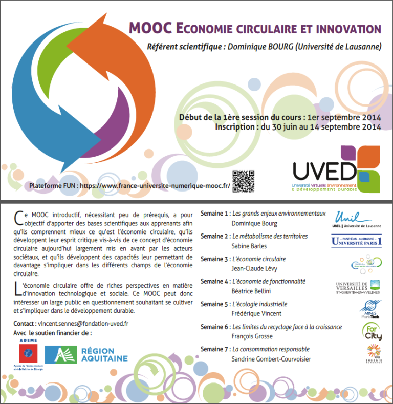 MOOC UVED « Economie circulaire et innovation »