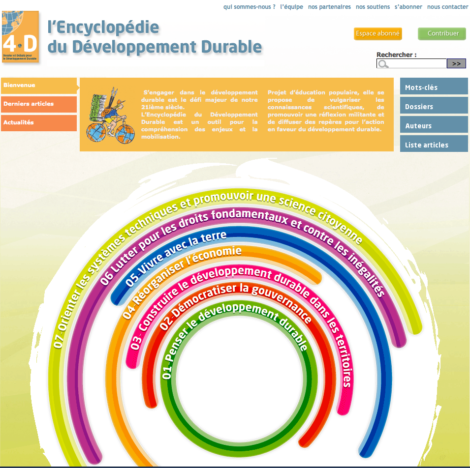 L'Encyclopédie du développement durable de 4D éclaire le débat et partage ses savoirs.