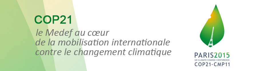 Déclaration commune - Sommet mondial des entreprises sur l’énergie et le changement climatique 8-9 décembre 2015, MEDEF, Paris