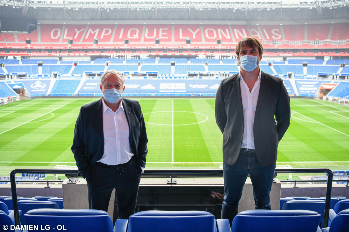 Jean-Michel Aulas & Julien Pierre au Groupama Stadium