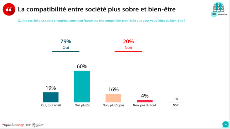 Sobriété énergétique : une nécessité à long terme compatible avec le bien-être pour une majorité des Français selon un sondage OpinionWay pour le Printemps de l&rsquo;économie