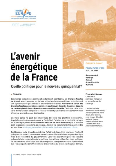L’avenir énergétique de la France