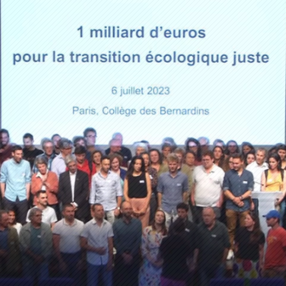 1 milliard d’euros pour une transition écologique juste