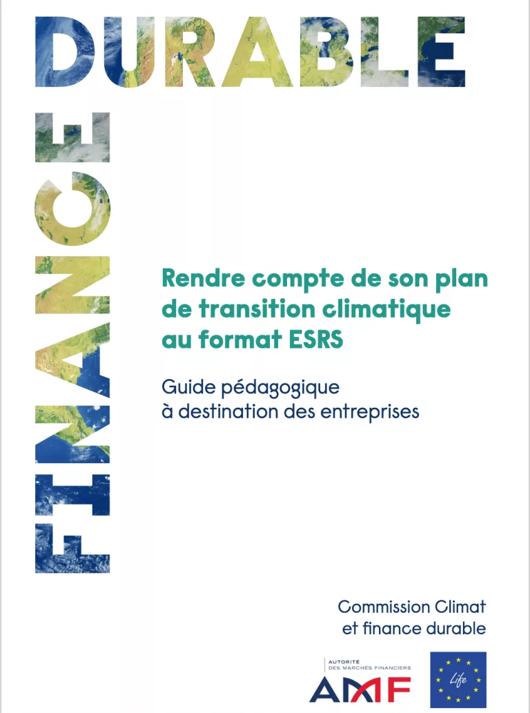 Guide pédagogique à destination des entreprises pour rendre compte de leur plan de transition climatique