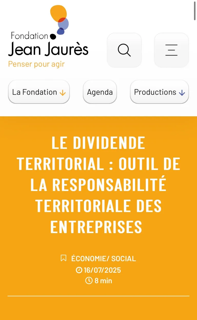 Le dividende territorial : un outil de la responsabilité territoriale des entreprises