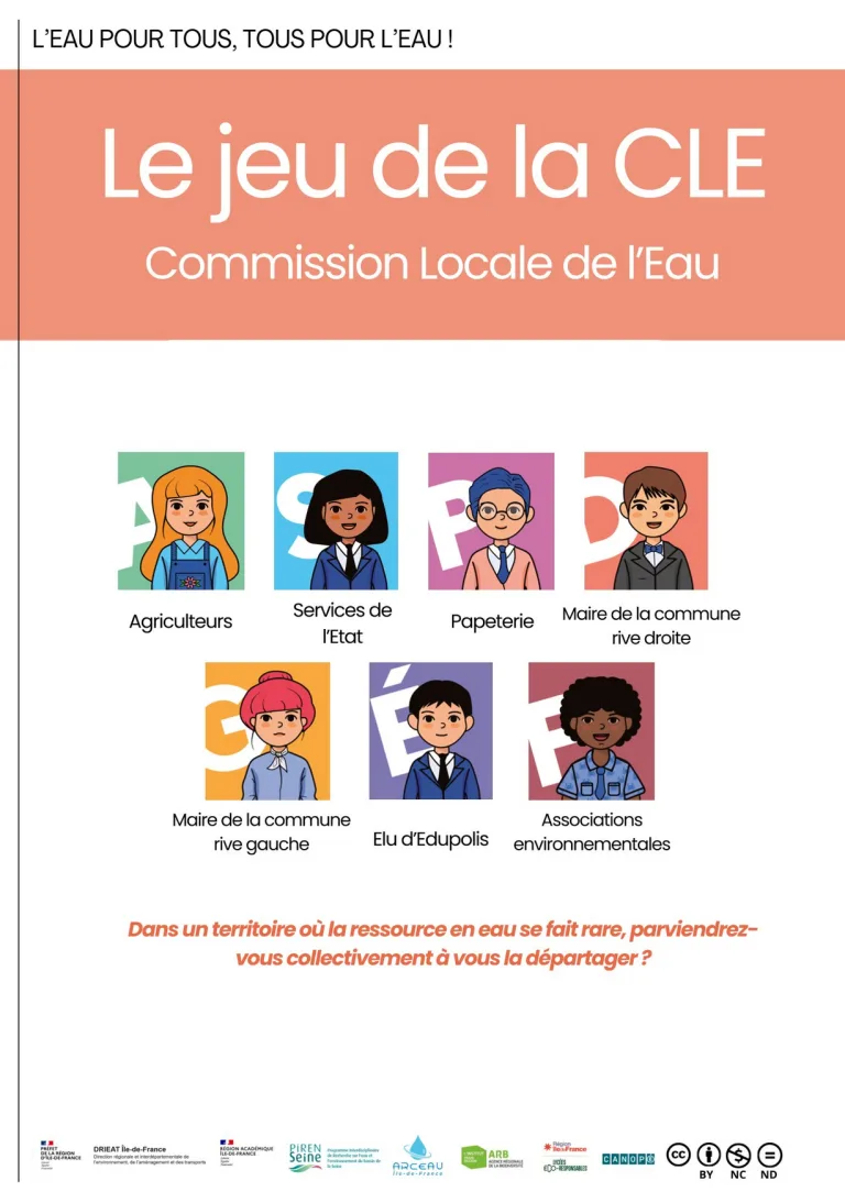 Le jeu de la CLE pour comprendre les enjeux de la transition dans la peau des acteurs d’une Commission Locale de l’Eau